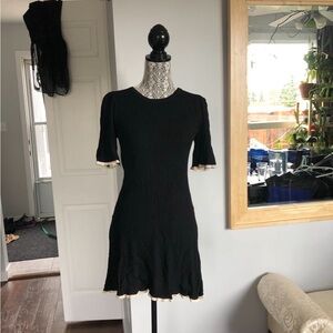 NWT Zara Rib Knit Black Dress. Medium